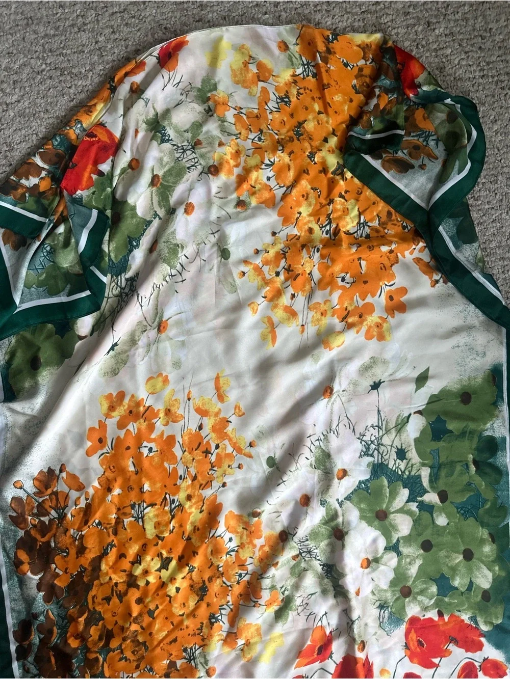 Caftan Dress Floral Print One Size Fits Most